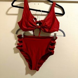 High waisted swim suit